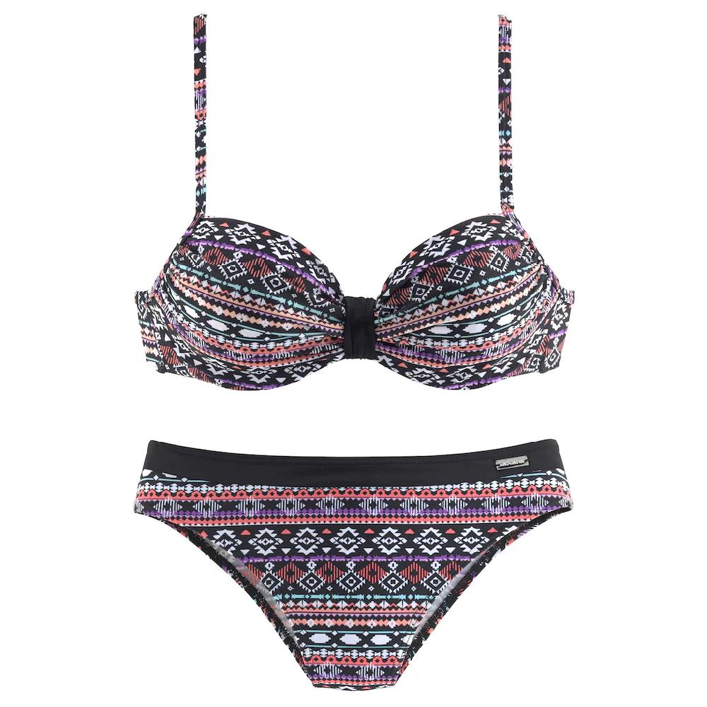 LASCANA Bügel-Bikini Mit Unifarbener Schlaufe Zwischen Den Cups Bestellen