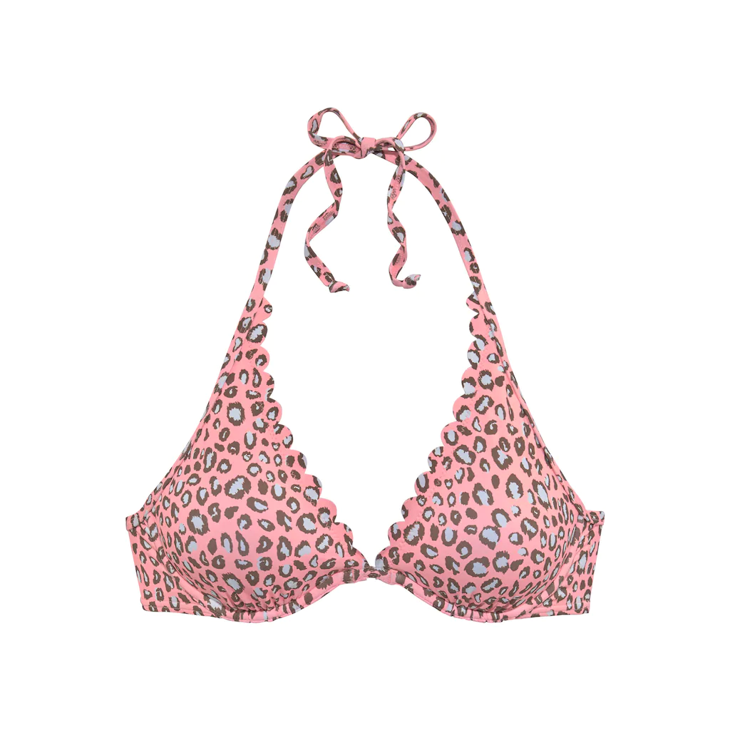 LASCANA Bügel-Bikini-Top »Mae« Farbenfroher Animalprint Herausnehmbare Cups Im Nacken Zu Binden Bestellen