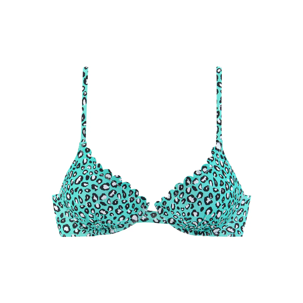 LASCANA Bügel-Bikini-Top »Mae« Farbenfroher Animalprint Verstellbare Träger Wattierte Cups Kaufen