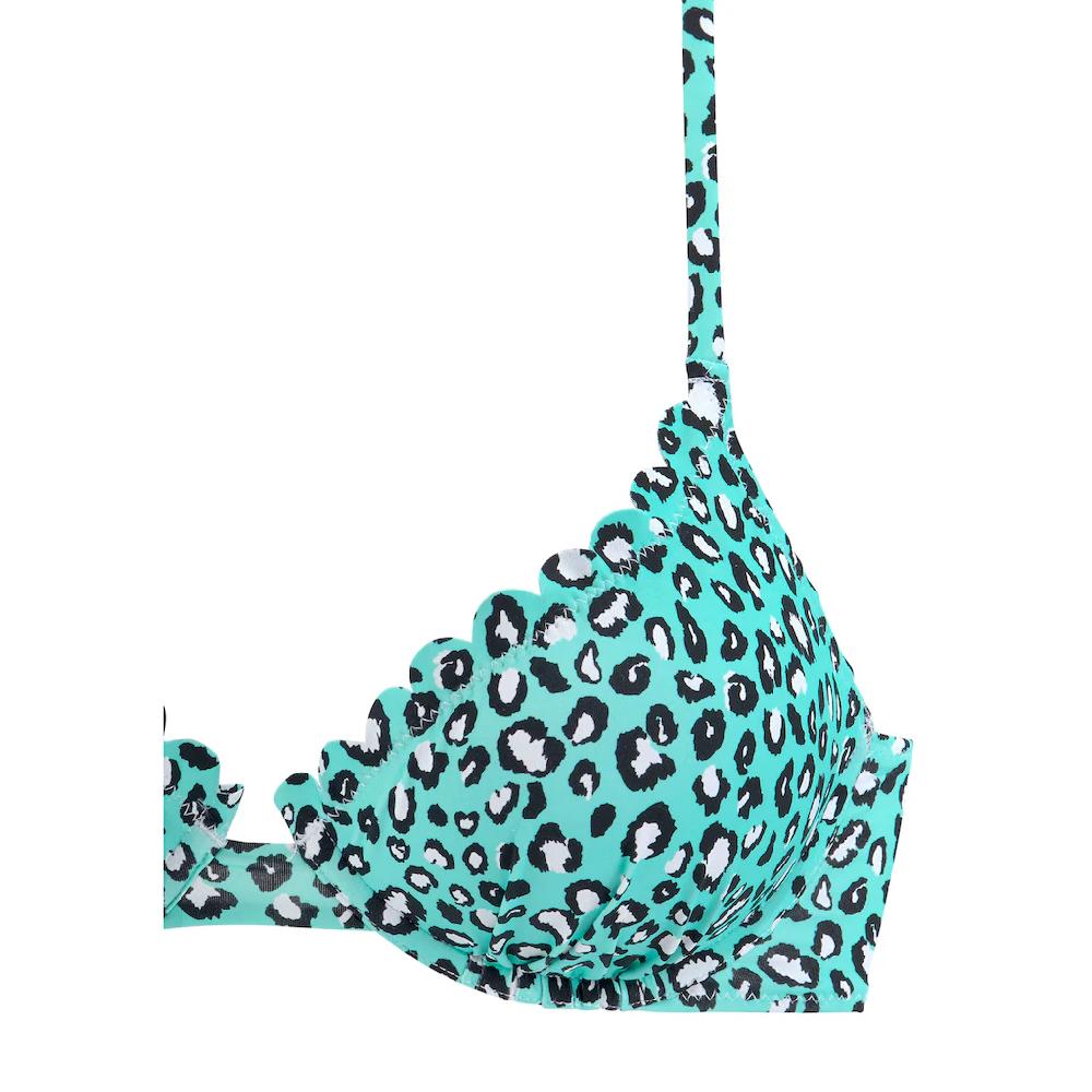 LASCANA Bügel-Bikini-Top »Mae« Farbenfroher Animalprint Verstellbare Träger Wattierte Cups Kaufen