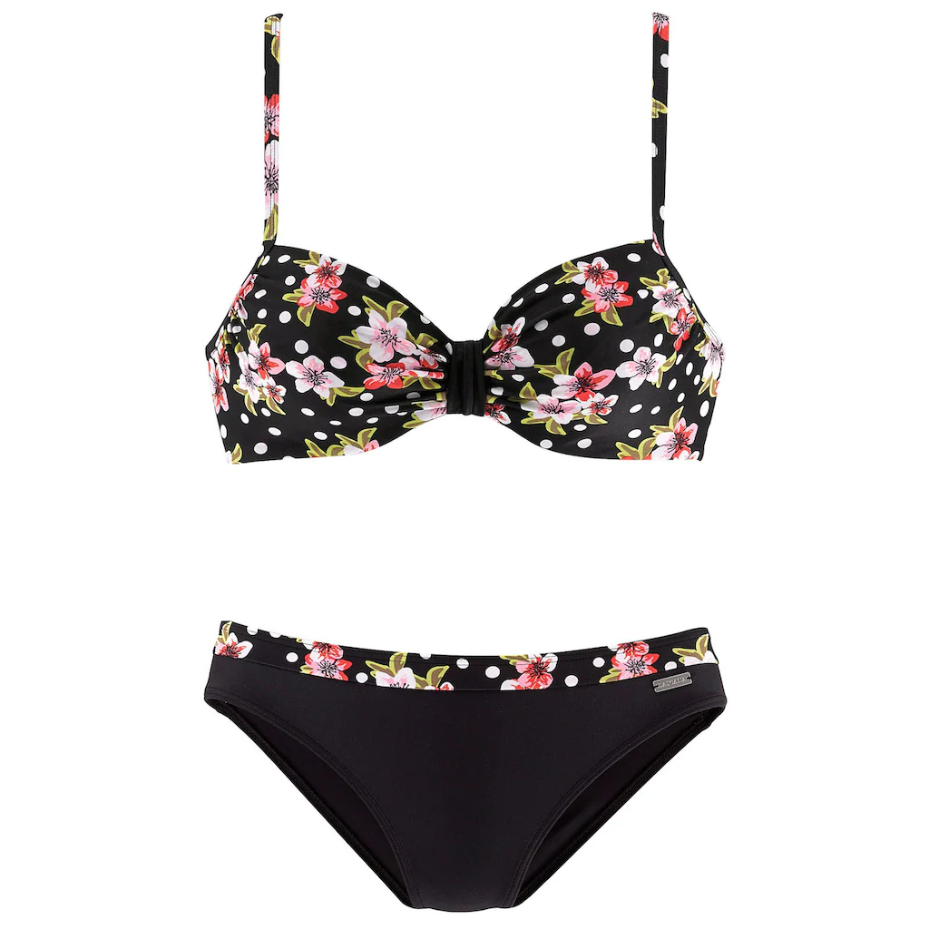 LASCANA Bügel-Bikini Verstellbare Träger Bikini-Hose Mit Bedrucktem Bündchen Kaufen
