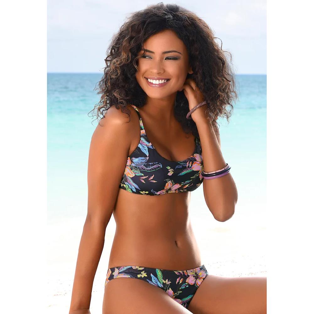 LASCANA Bustier-Bikini-Top »Malia« mit tropischem Print bestellen