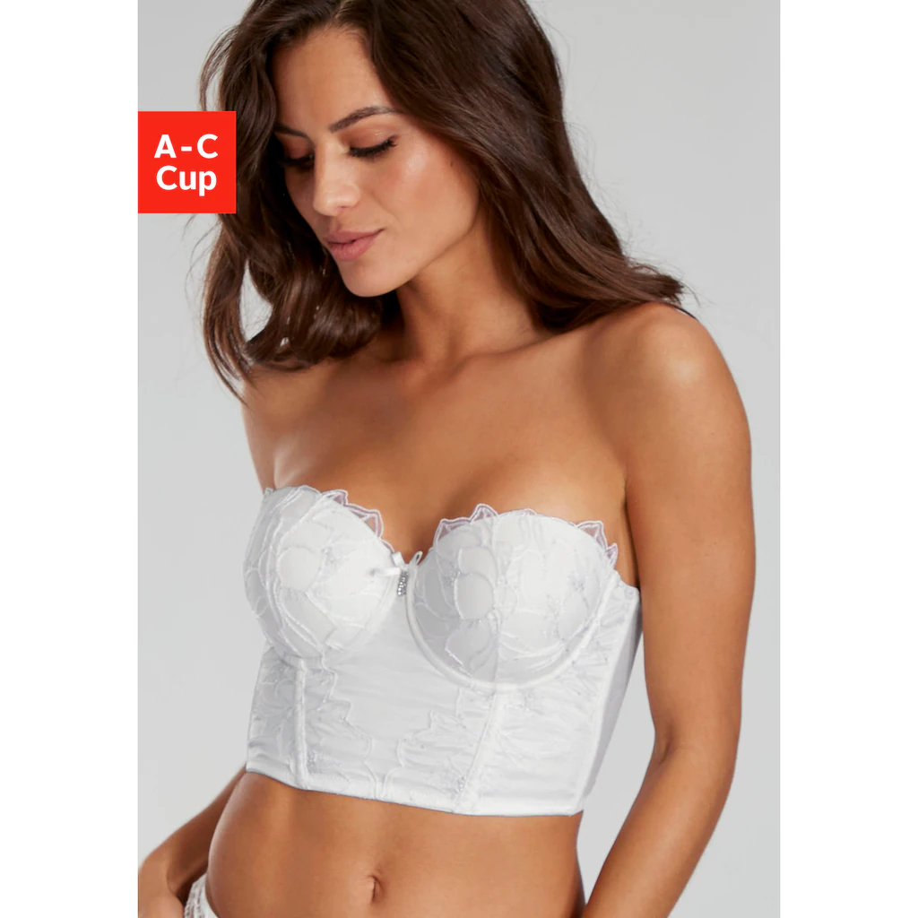 LASCANA Corsage mit edler Spitze und hübschem Glitzeraccessoire sexy Dessous online kaufen