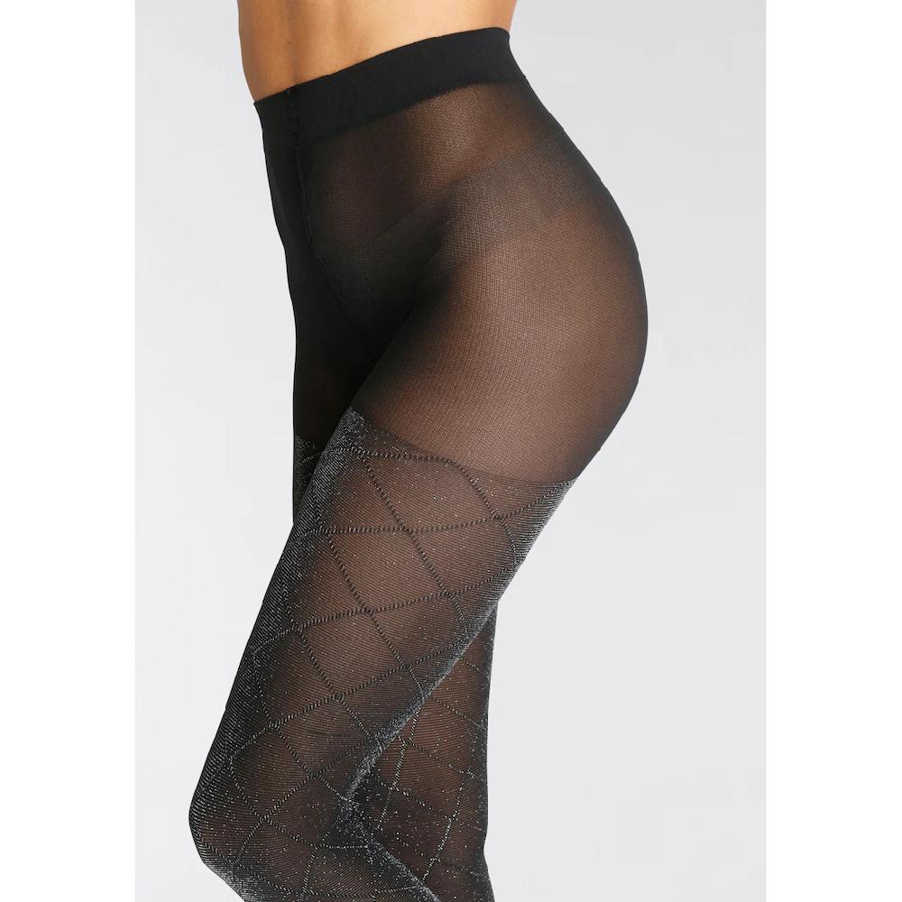LASCANA Feinstrumpfhose In Ansprechendem Rautendesign Mit Glitzer Online Kaufen