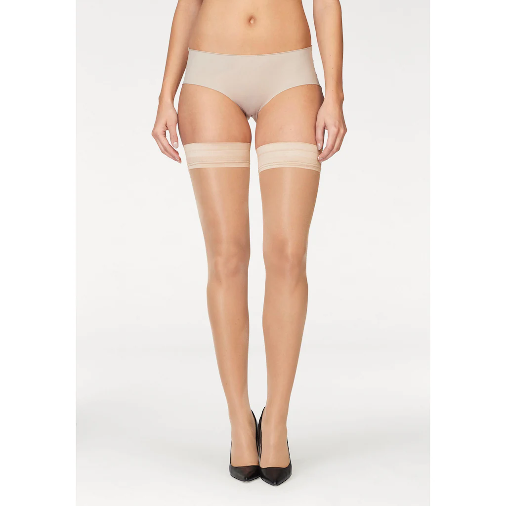 LASCANA Halterlose Feinstrümpfe (1 Paar) Mit Schlichtem Bund ▷ Für
