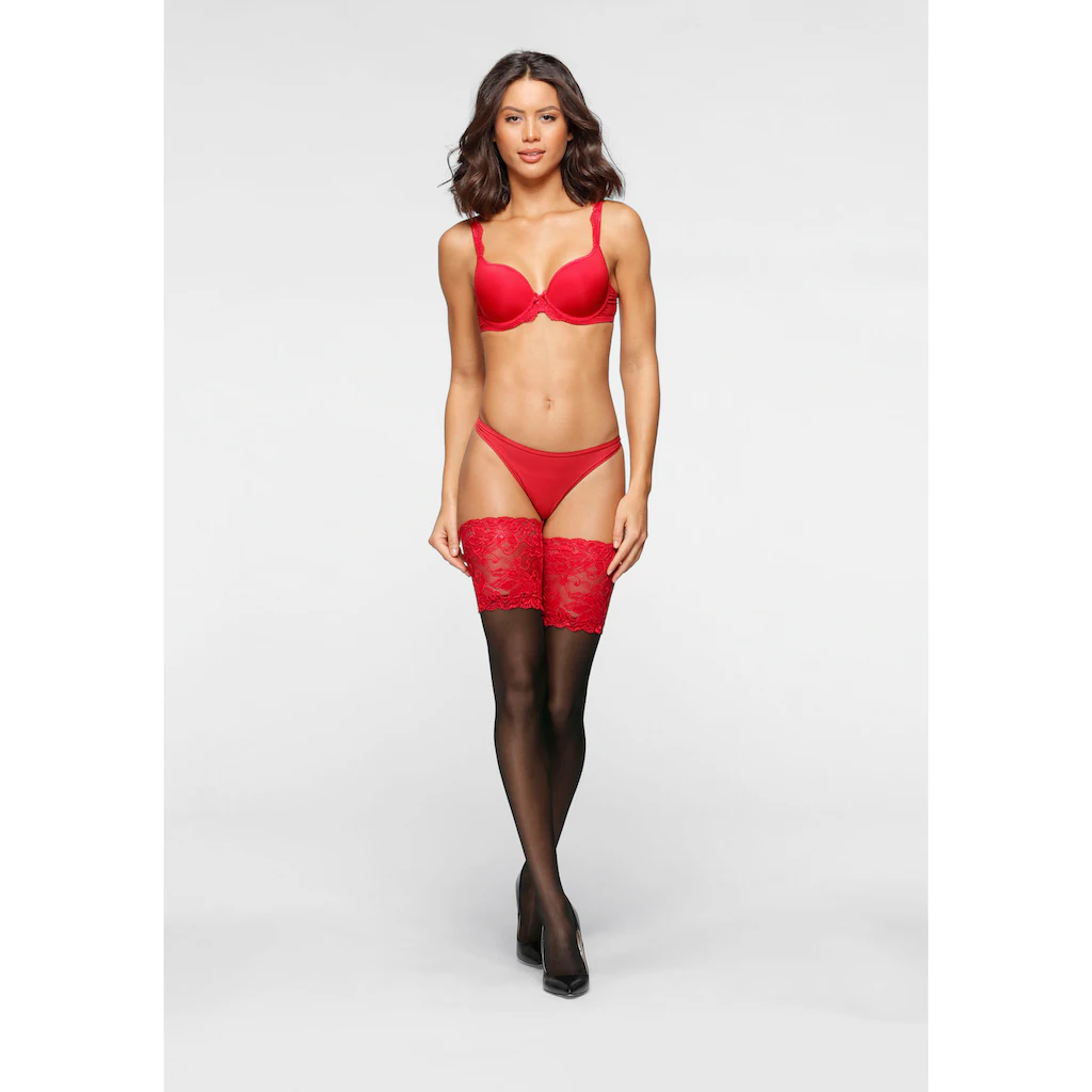 LASCANA Halterlose Feinstrümpfe Mit Breitem Spitzenband In 20 DEN Online Bestellen