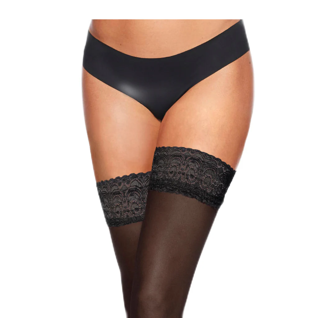 LASCANA Halterlose Feinstrümpfe Mit Spitze Mit Floralem Design Bestellen