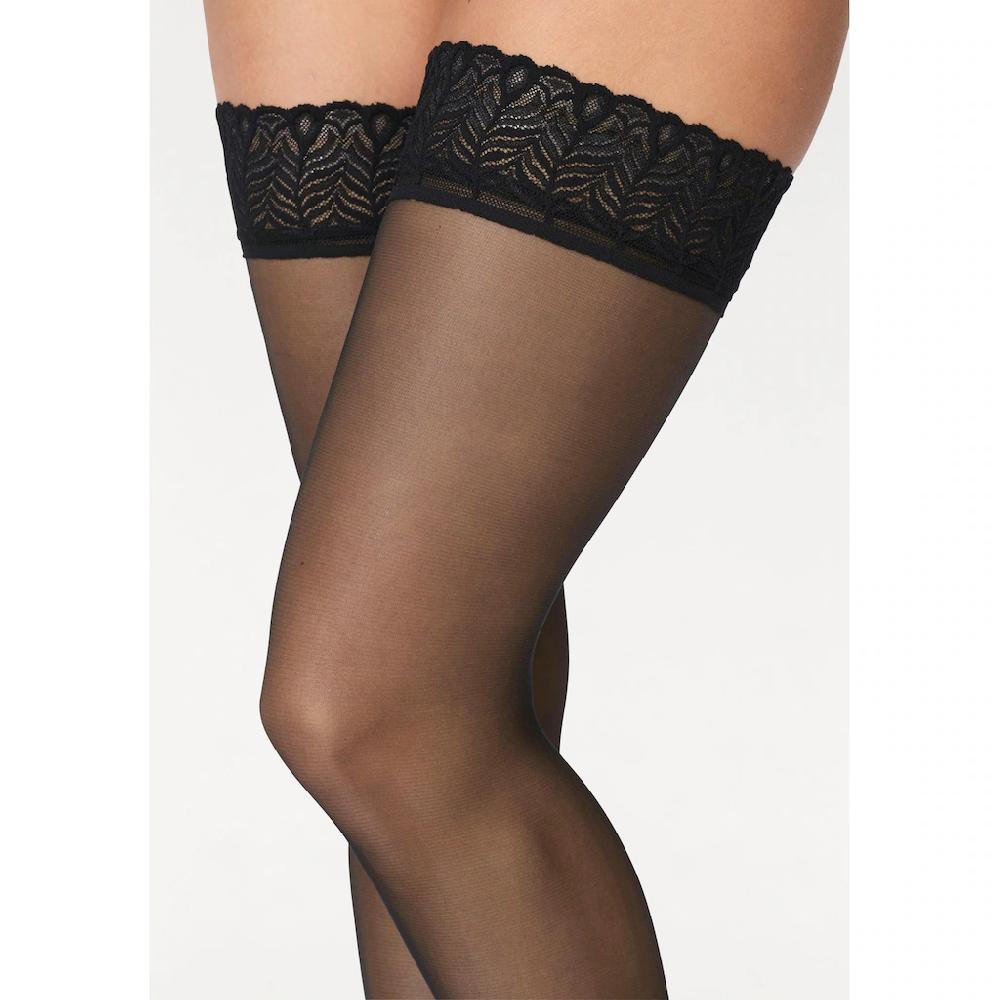 LASCANA Halterlose Strümpfe Mit Schmaler Spitze Kaufen