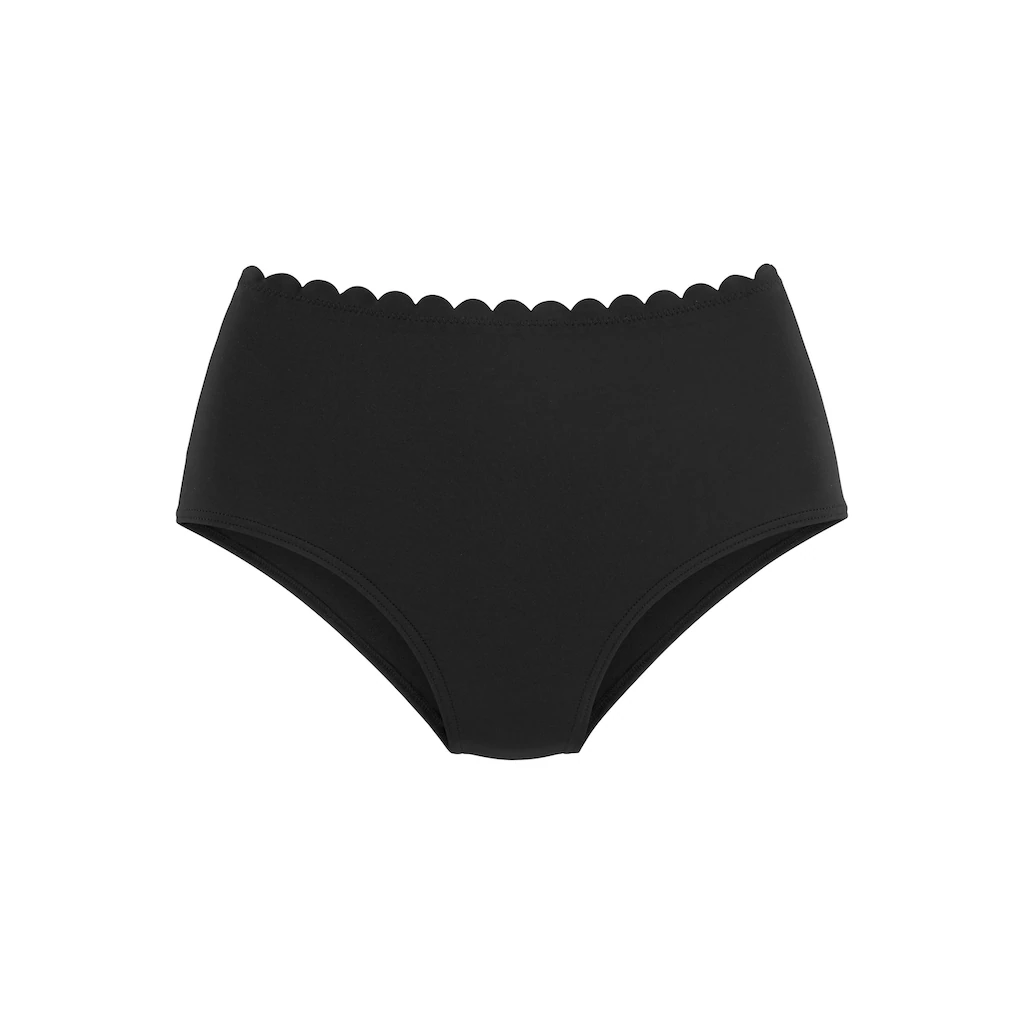 LASCANA Highwaist-Bikini-Hose »Scallop« Mit Gelaserter Wellenkante Kaufen