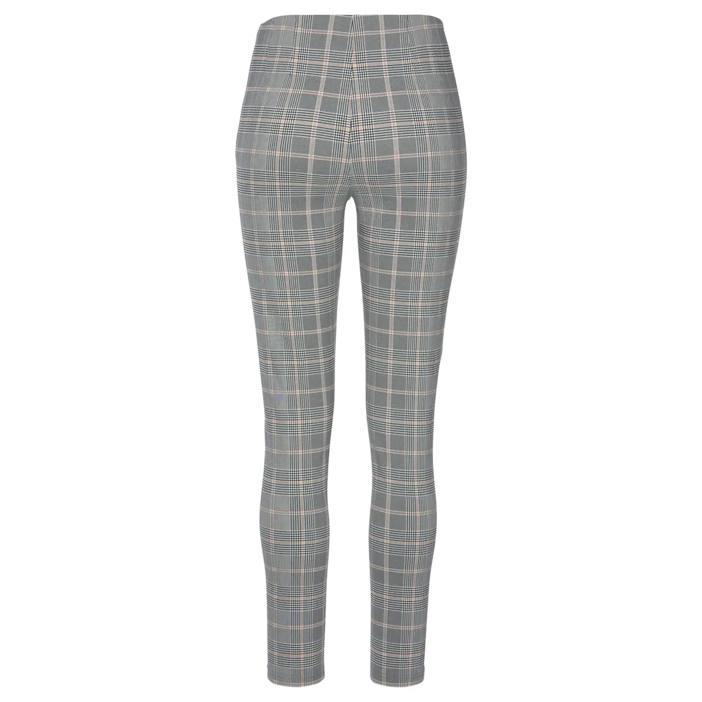 LASCANA Highwaist Leggings Mit Karomuster