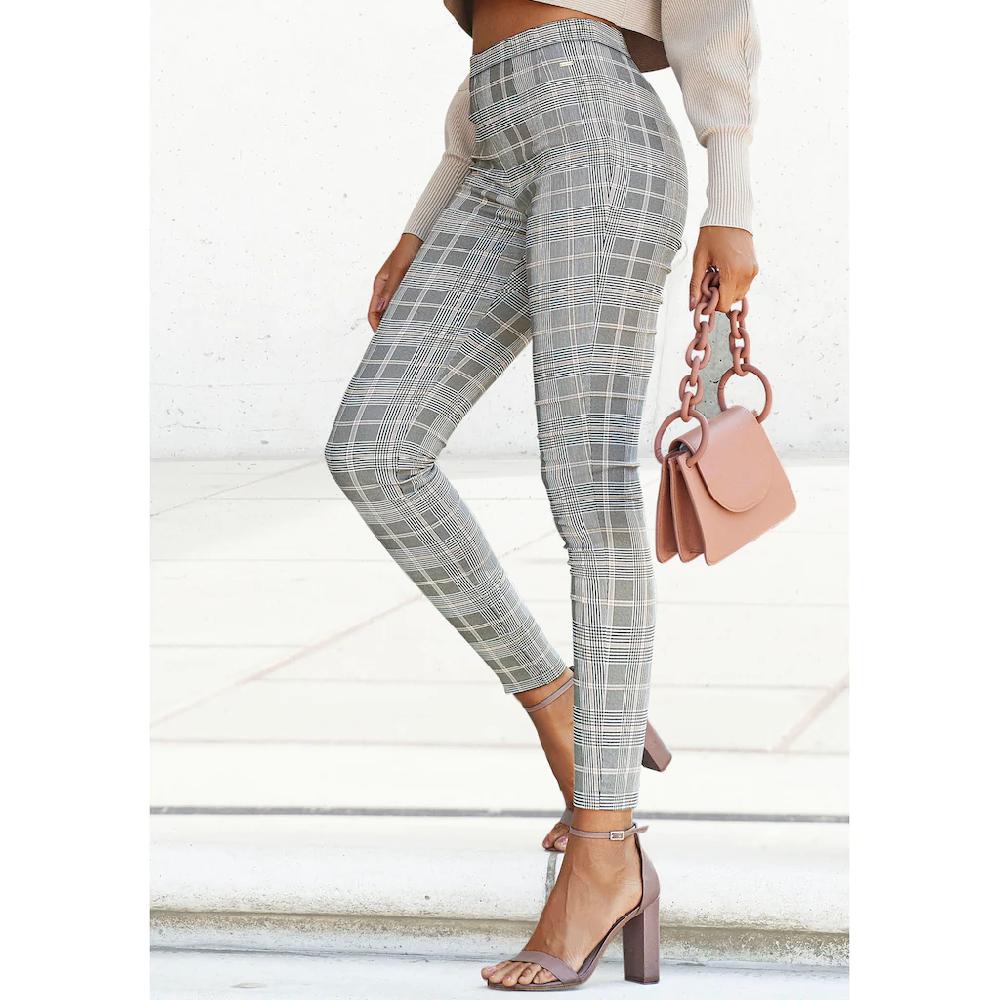 LASCANA Highwaist Leggings mit Karomuster