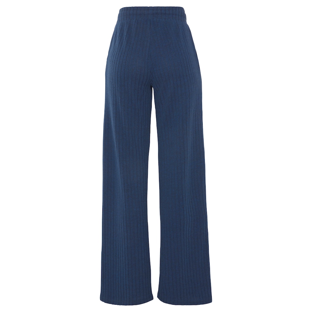 LASCANA Homewearhose -Lounge-/Strickhose Mit Weitem Bein Und Seitlichen Taschen Loungewear