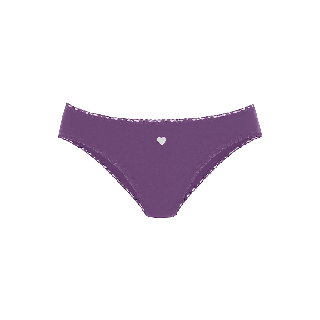 LASCANA Jazz-Pants Slips (5er-Pack) Mit Süßen Herzchen-Prints Und Aus Elastischer Baumwoll-Qualität Kaufen