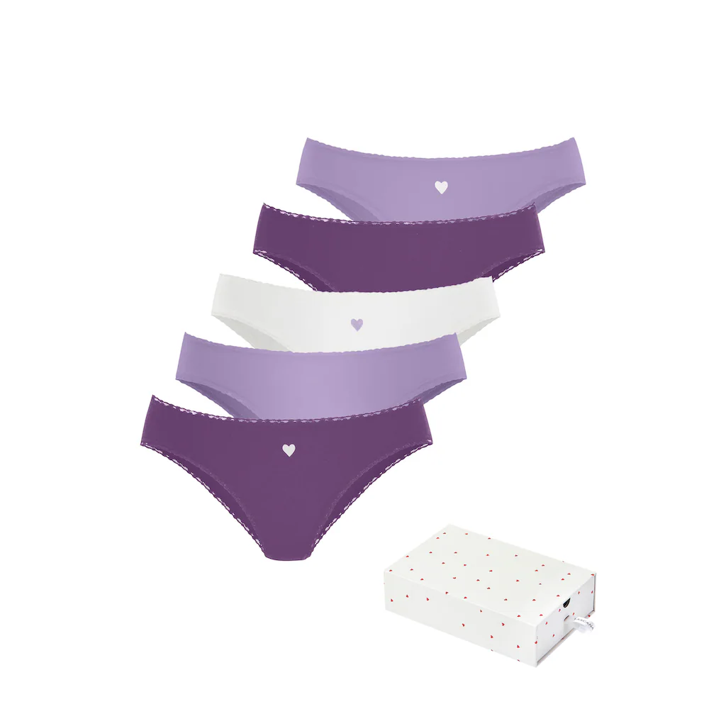 LASCANA Jazz-Pants Slips (5er-Pack) mit süßen Herzchen-Prints und aus elastischer Baumwoll-Qualität kaufen