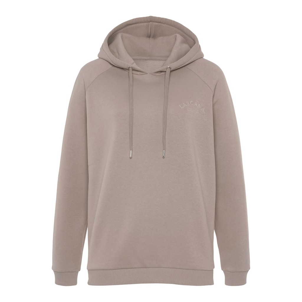 LASCANA Kapuzensweatshirt Mit Logostickerei Loungewear