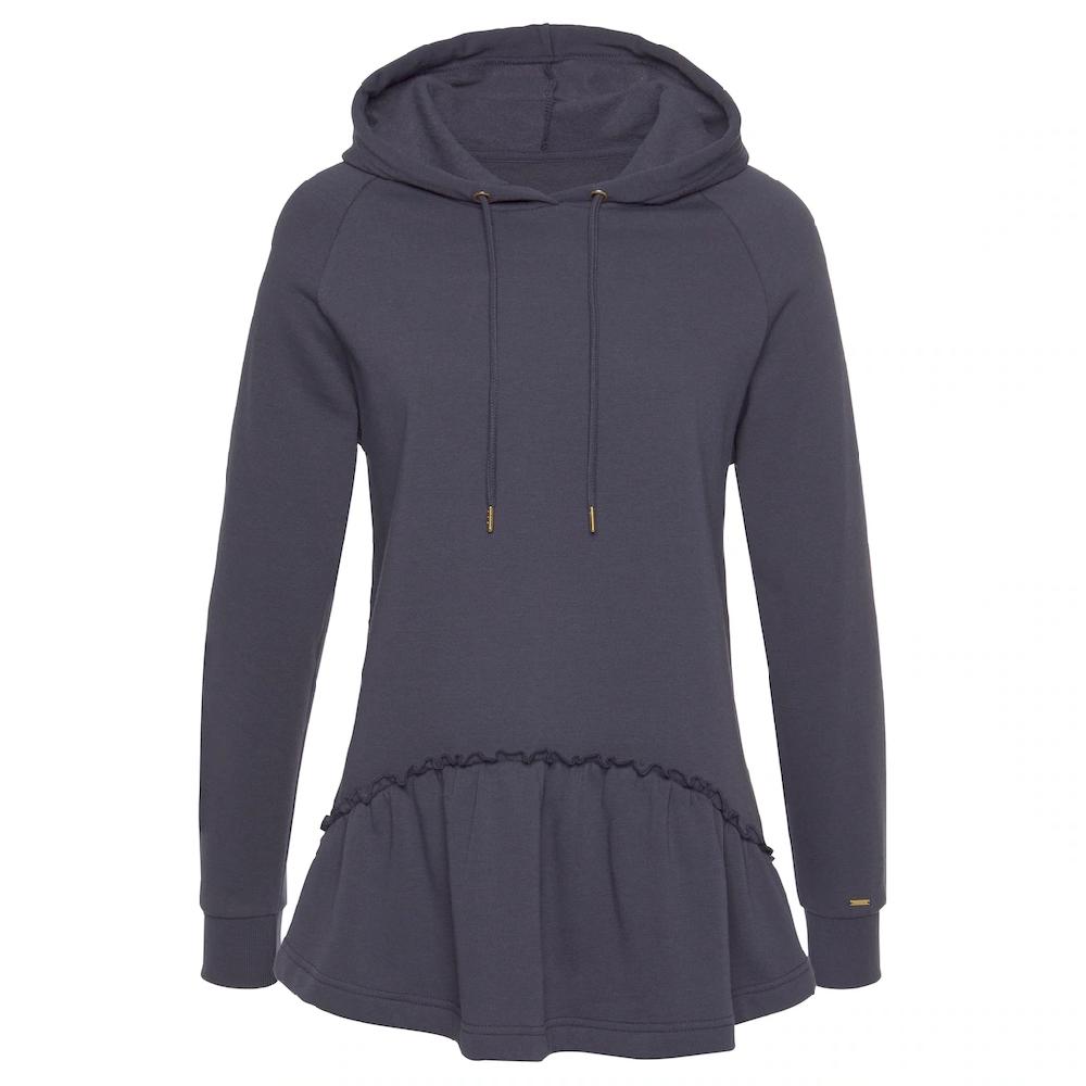 LASCANA Kapuzensweatshirt Mit Rüschen Loungeanzug Hoodie