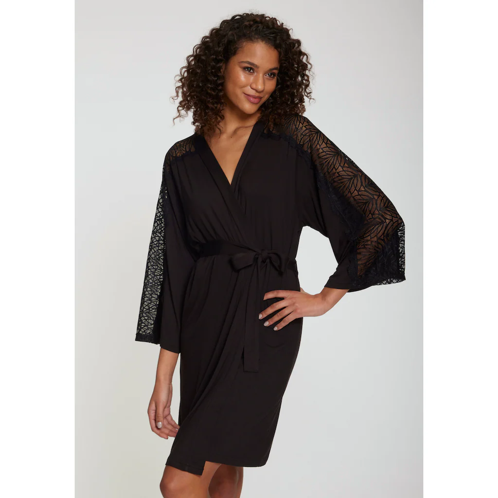 LASCANA Kimono (1 St.) Mit Spitzeneinsatz Online Kaufen