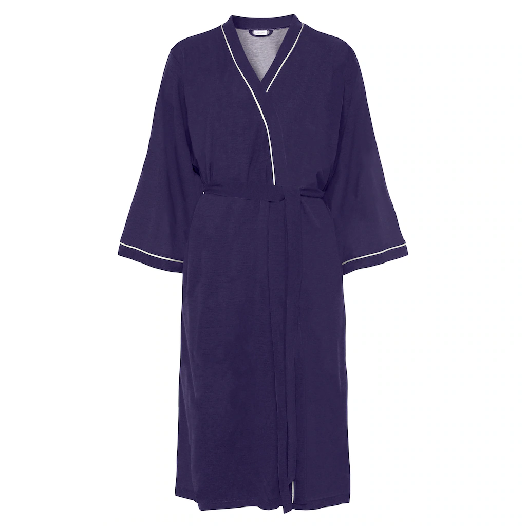 LASCANA Kimono In Wadenlänge Und Kontrastpaspeln Online Kaufen