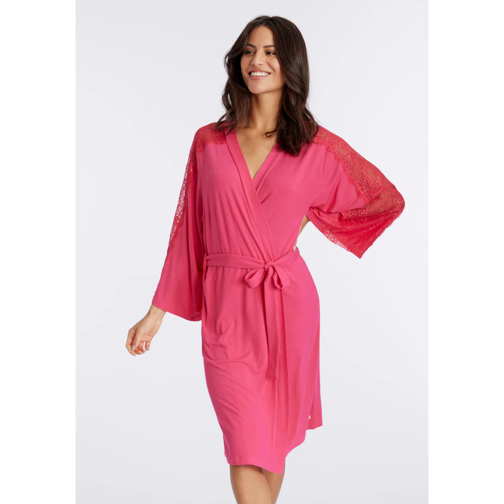 LASCANA Kimono mit schönen Spitzendetails bestellen