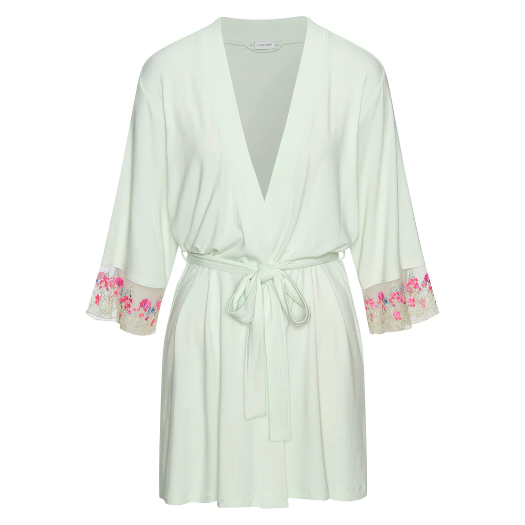 LASCANA Kimono mit schönen Spitzeneinsätzen ▷ für
