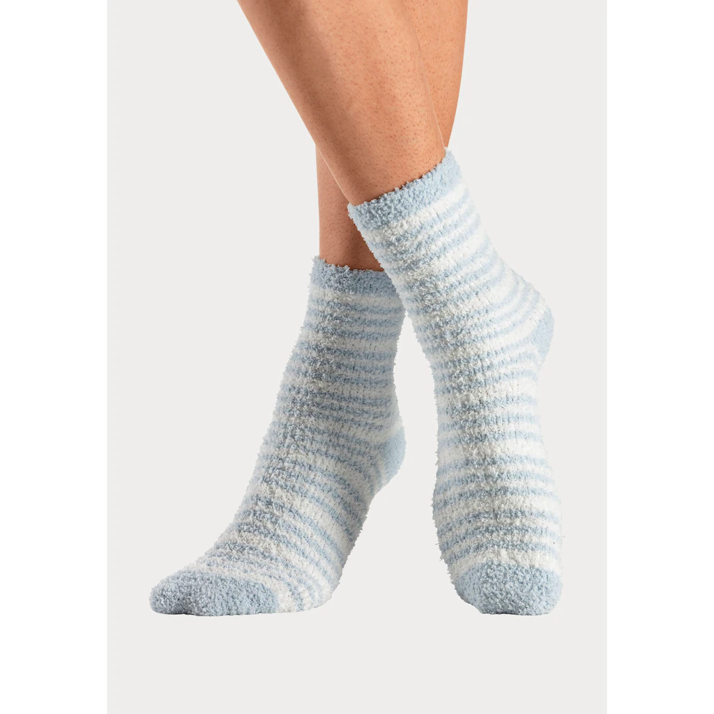 LASCANA Kuschelsocken (Packung 4 Paar) Aus Weicher Und Warmer Flausch-Qualität ▷ Für
