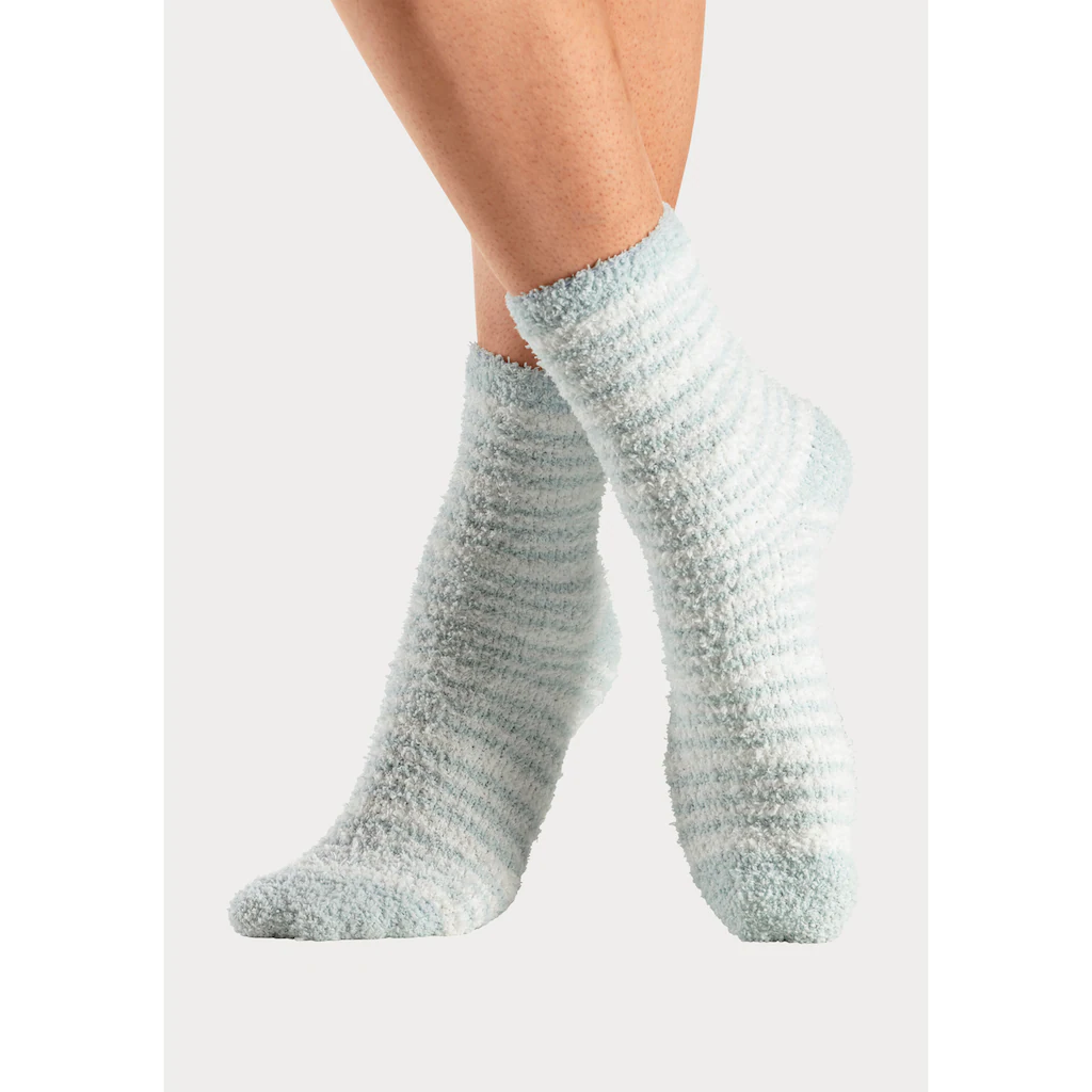 LASCANA Kuschelsocken (Packung 4 Paar) Aus Weicher Und Warmer Flausch-Qualität ▷ Für