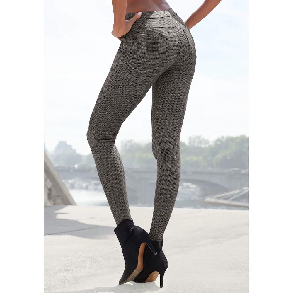 LASCANA Leggings mit Ajour Karomuster