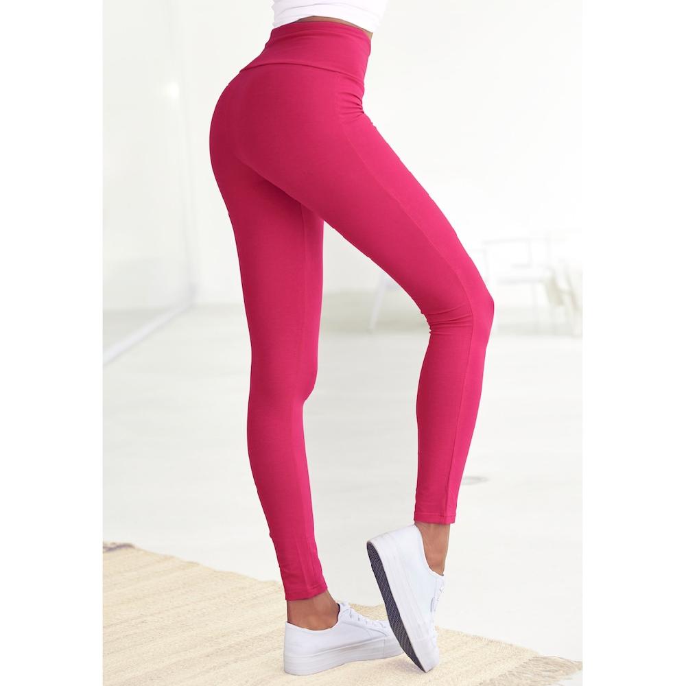 LASCANA Leggings mit breitem Bündchen