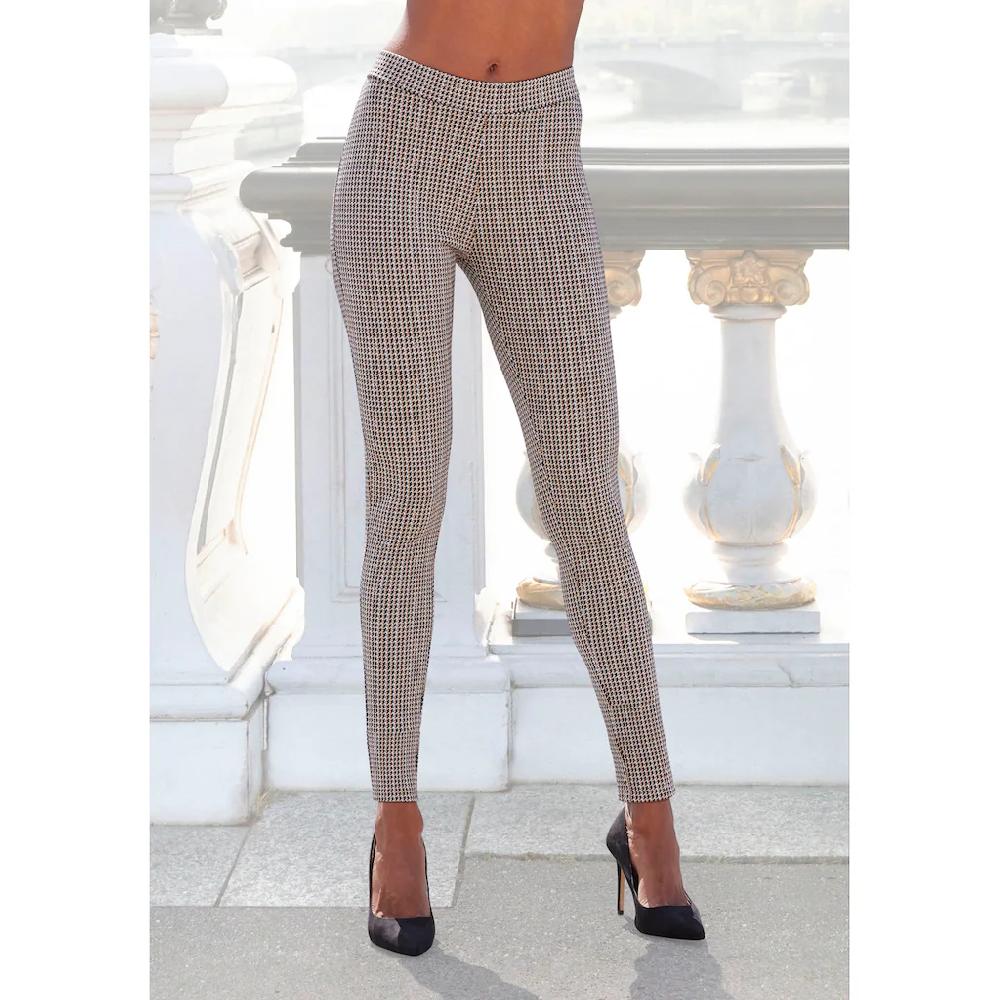 LASCANA Leggings mit eingestricktem allover Design