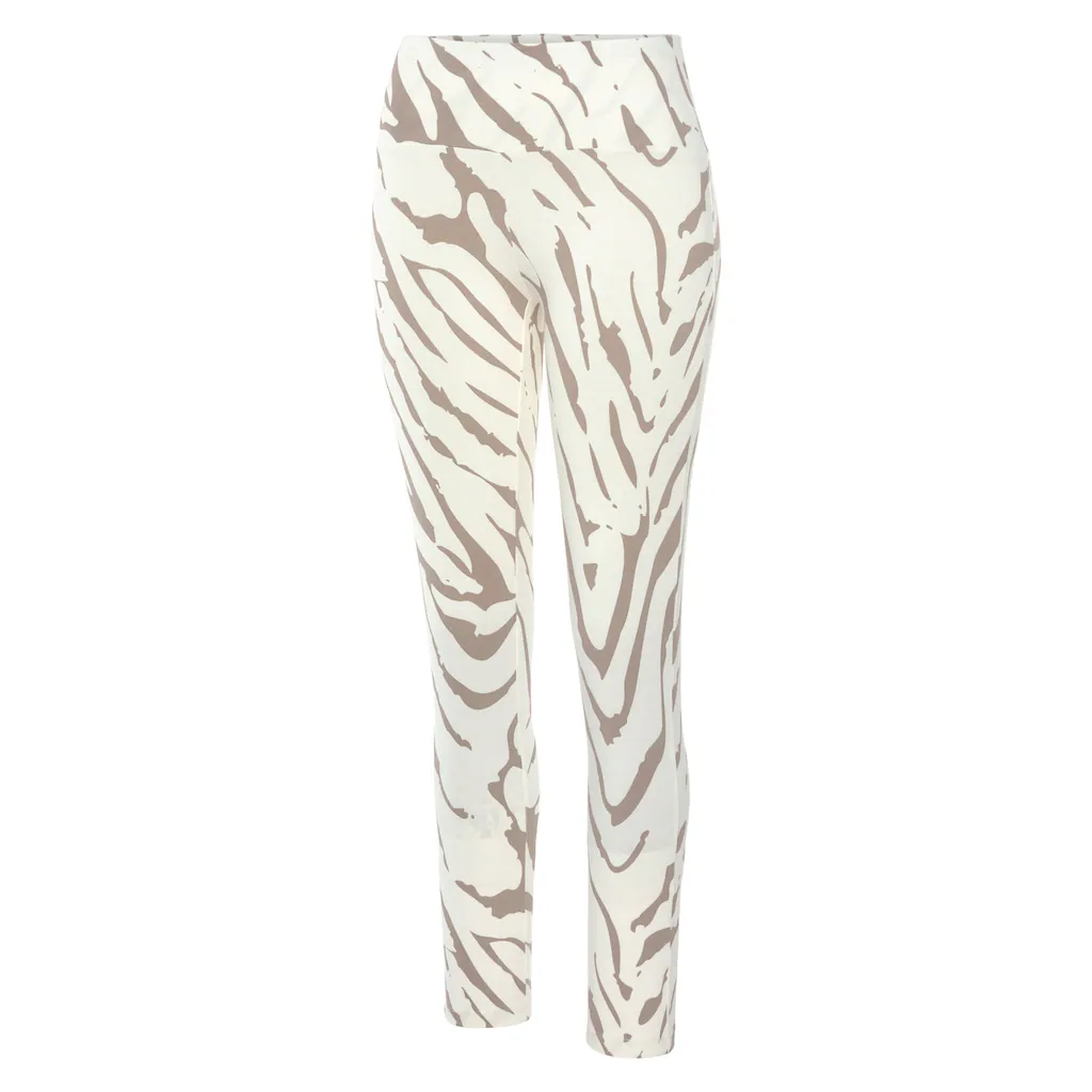 LASCANA Leggings Mit Zebramuster Und Breitem Bund Loungewear