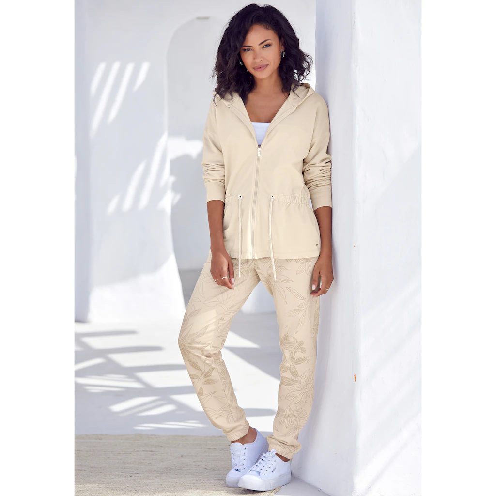 LASCANA Loungehose Mit Floralem Alloverdruck Loungeanzug