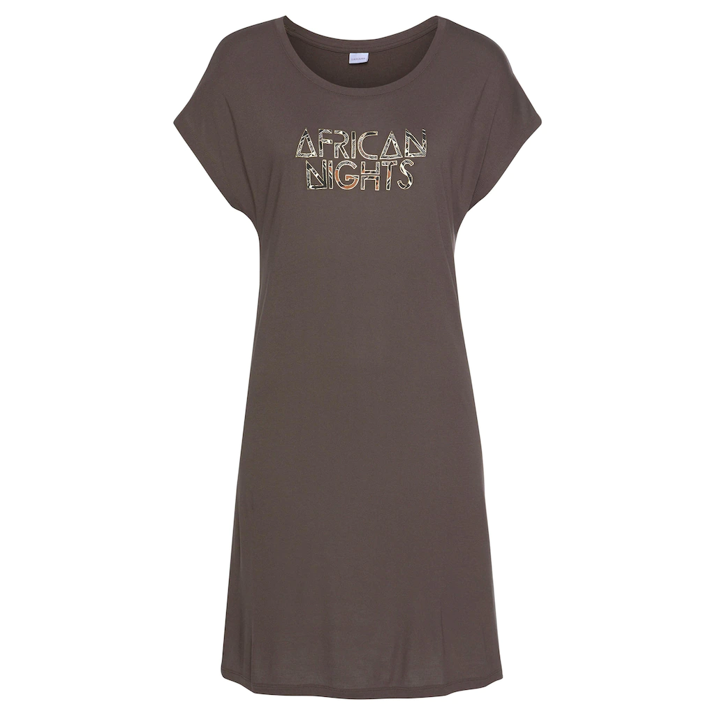 LASCANA Nachthemd Mit Angeschnittenen Ärmeln ▷ Für