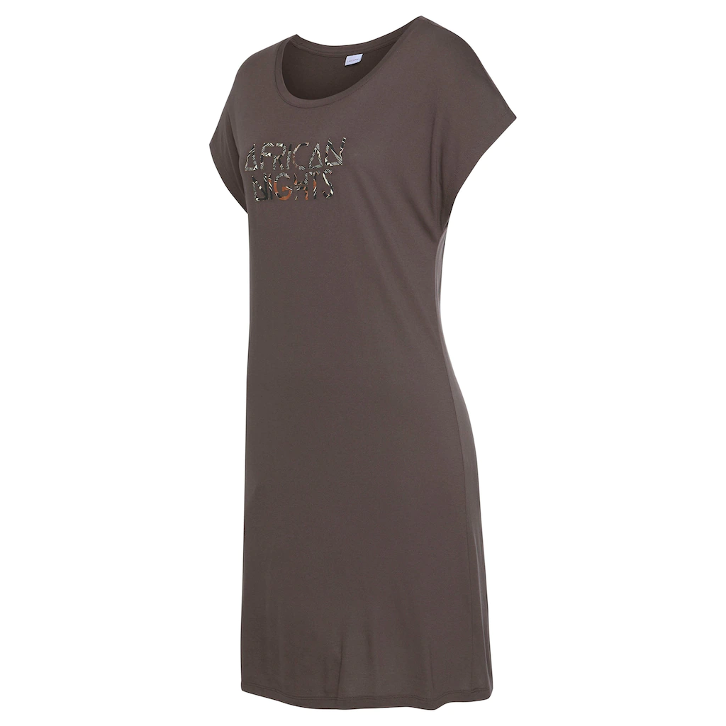 LASCANA Nachthemd Mit Angeschnittenen Ärmeln ▷ Für