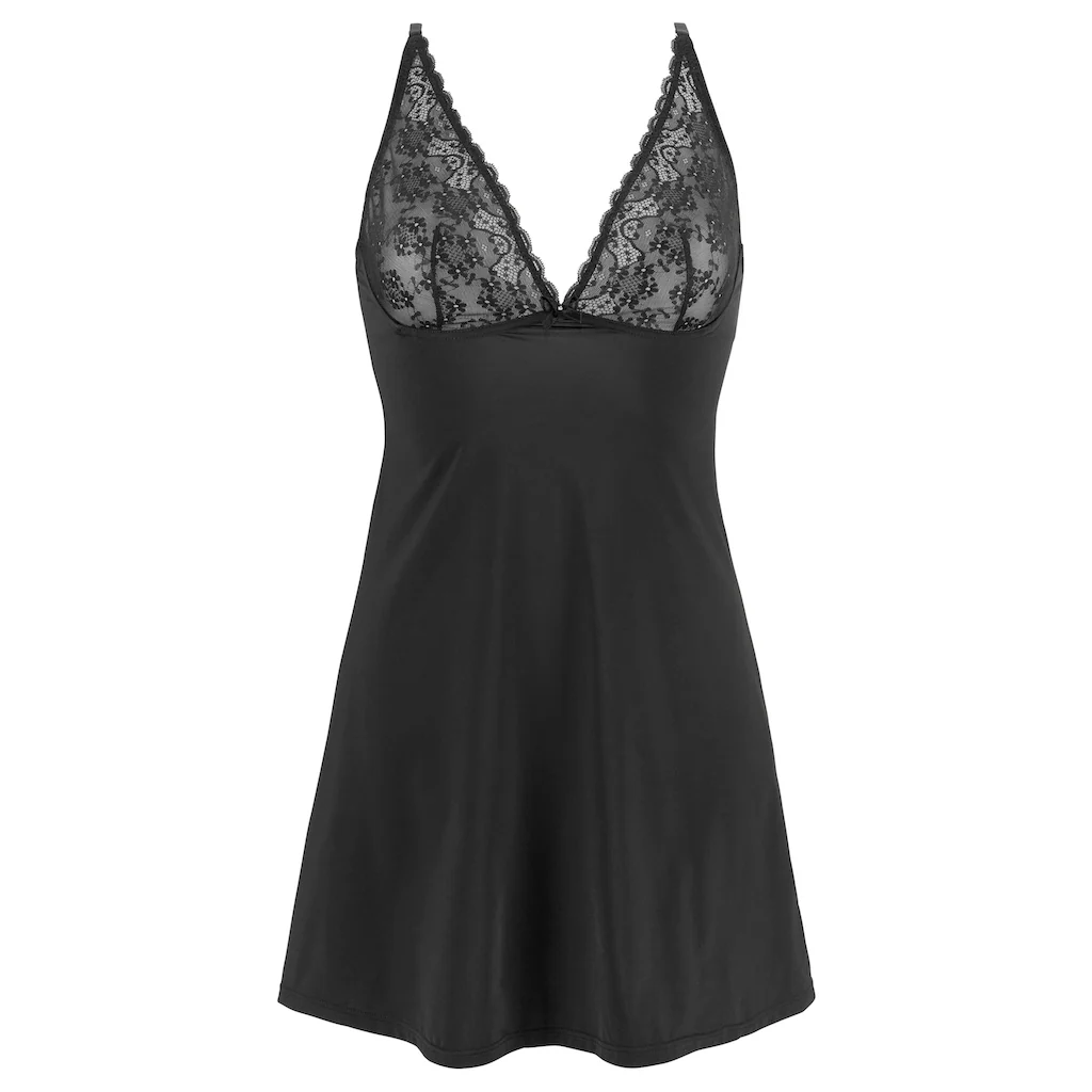 LASCANA Negligé Aus Weichem Microtouchmaterial Sexy Dessous ▷ Für