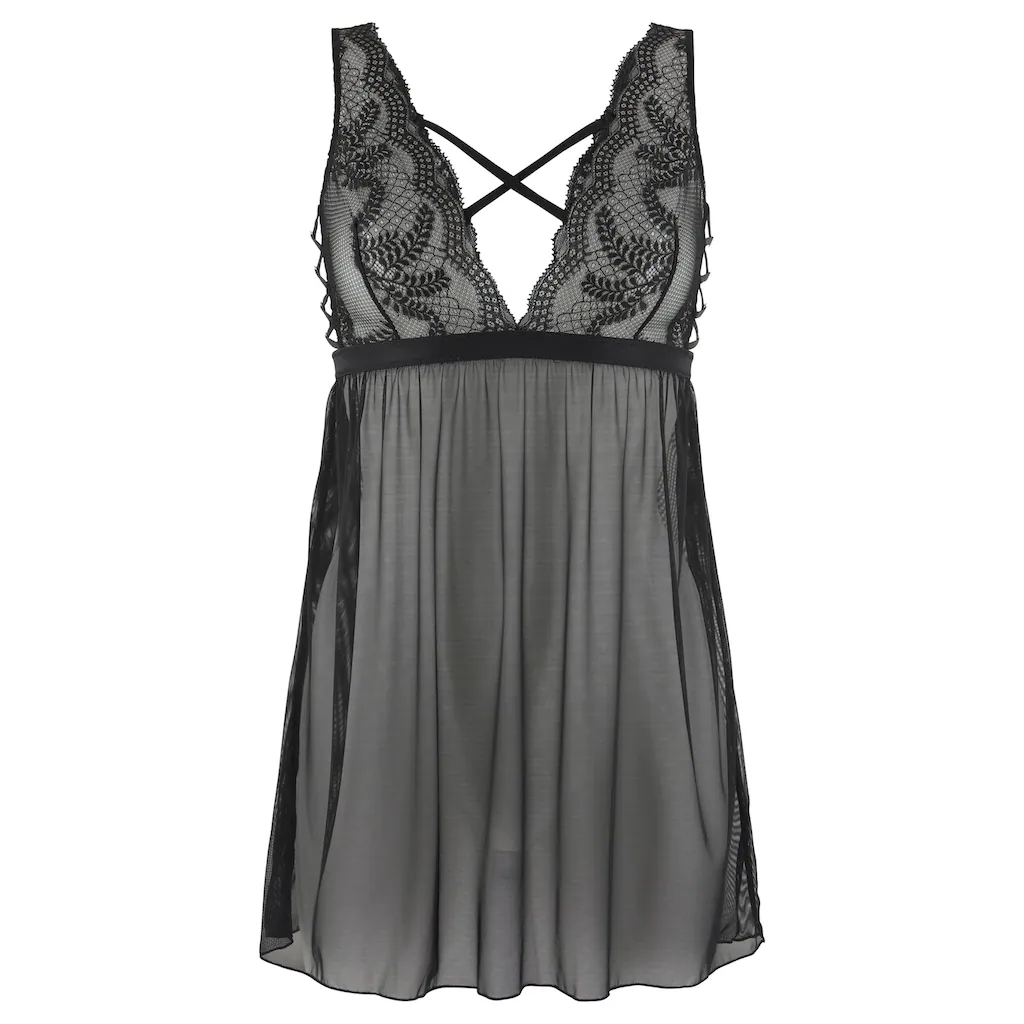 LASCANA Negligé Aus Zarter Spitze Und Weichem Mesh Sexy Dessous Reizwäsche Online Bestellen