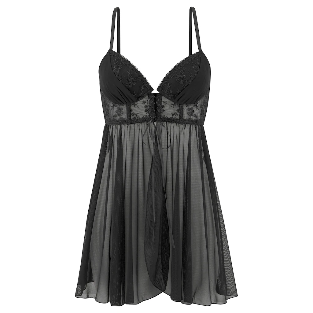 LASCANA Negligé Mit Push-up Und Vorderverschluss Sexy Dessous Reizwäsche Online Kaufen