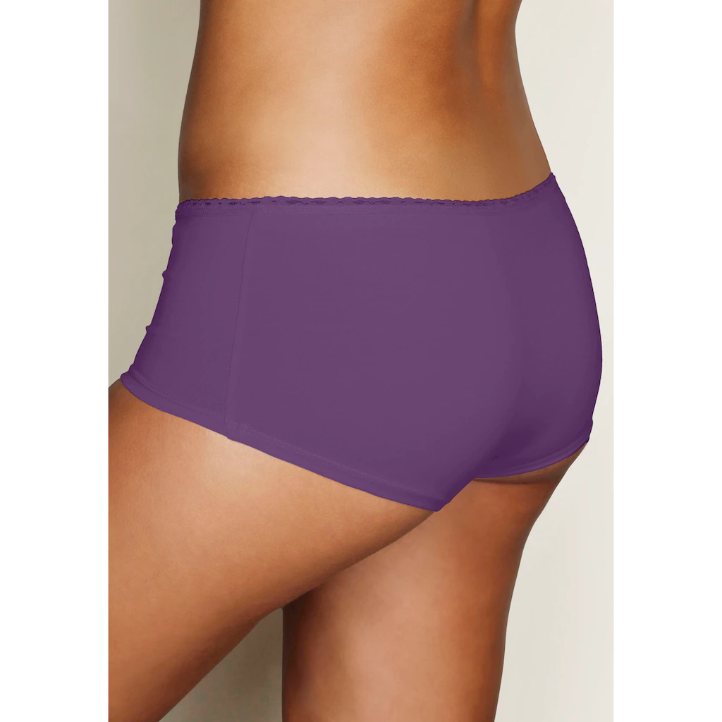 LASCANA Panty (5er-Pack) Mit Süßen Herzchen-Prints Und Aus Elastischer Baumwoll-Qualität