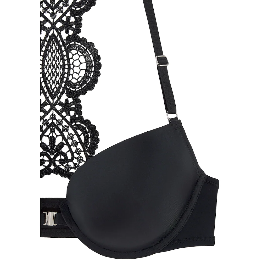 LASCANA Push-up-BH »Alicia« Spitzenrücken Mit Stickerei Motiv Dessous Online Kaufen