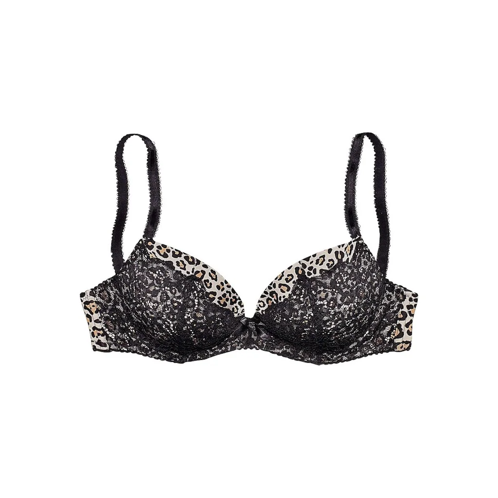 LASCANA Push-up-BH Mit Bügel Im Angesagten Leo-Look Sexy Dessous ▷ Für