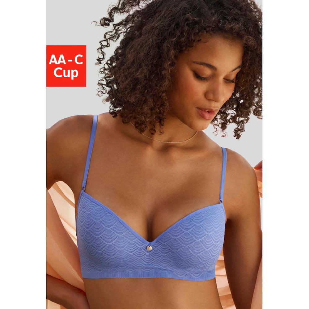LASCANA Push-up-BH mit Bügel in Bandeau-Form aus Spitze mit extraflachen Kanten Dessous