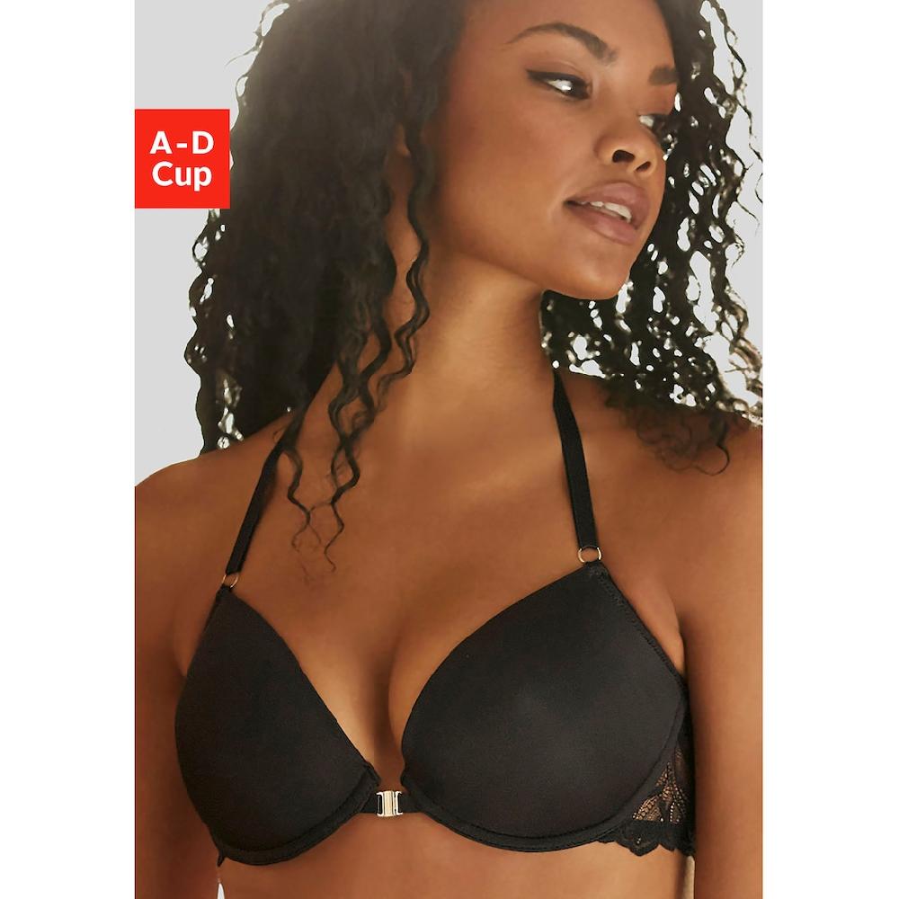 LASCANA Push-up-BH mit extravagantem Rücken aus Spitze und modischen Ringen sexy Dessous ▷ für