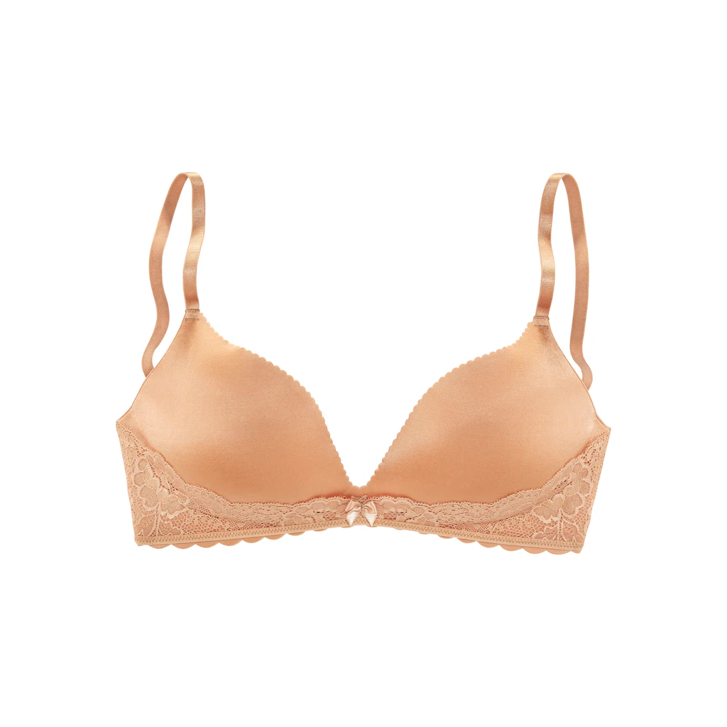 LASCANA Push-up-BH Ohne Bügel Mit Extra Flachen Kanten Und Feiner Spitze Dessous ▷ Für
