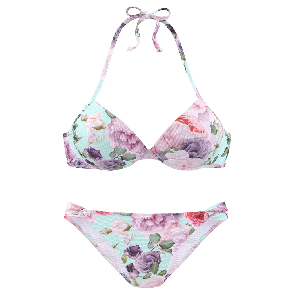 LASCANA Push-Up-Bikini Bedruckt Aus Strukturware ▷ Für