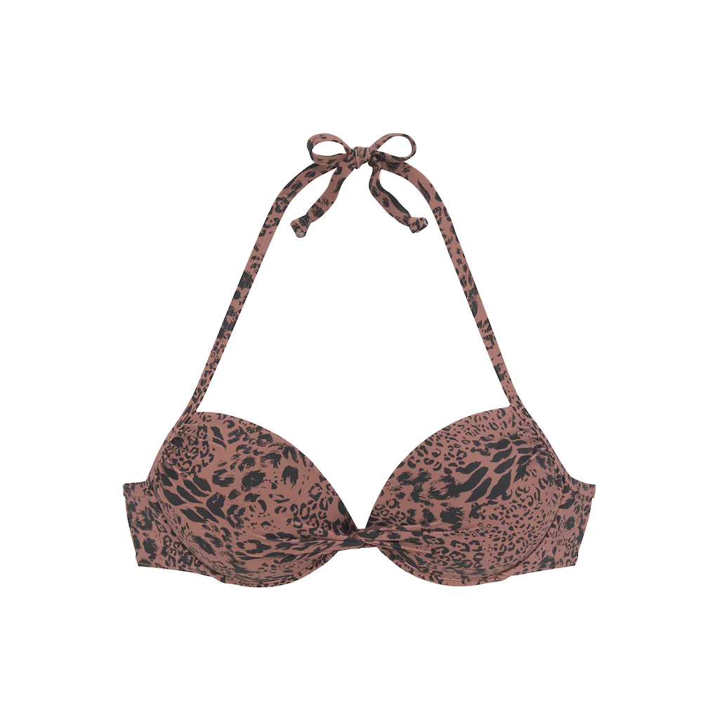 LASCANA Push-Up-Bikini-Top »Asha« Im Animal-Design Online Bestellen