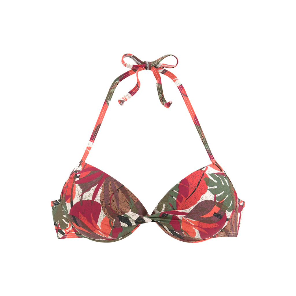 LASCANA Push-Up-Bikini-Top »Ava« Im Tropischen Design Online Bestellen