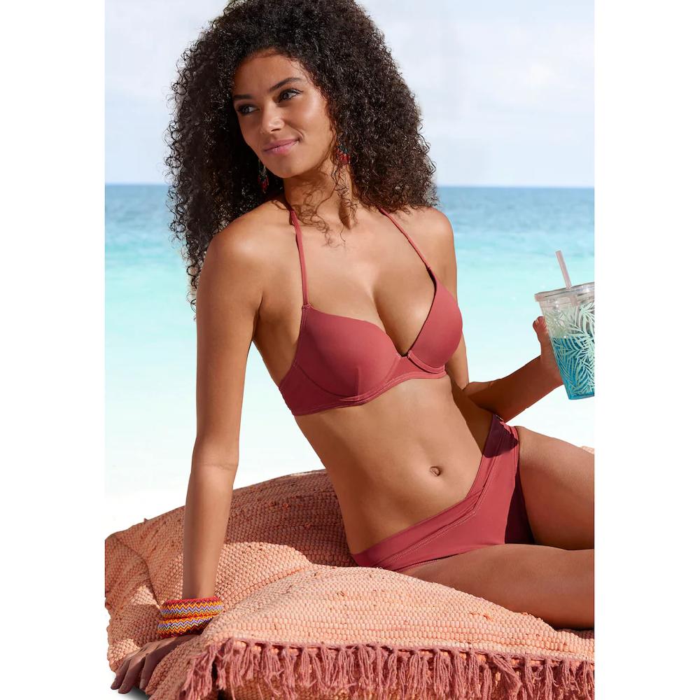 LASCANA Push-Up-Bikini-Top »Shiva« in trendiger Unifarbe ▷ für