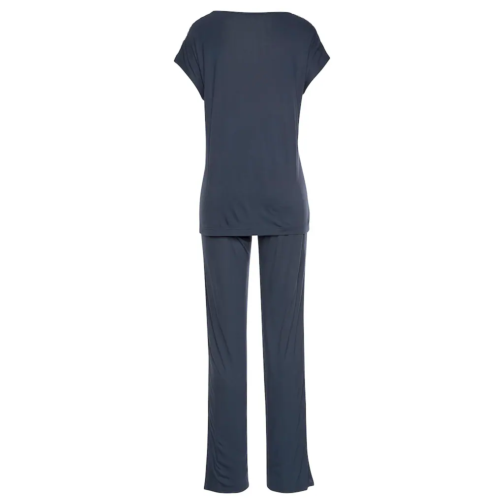 LASCANA Pyjama (2 Tlg.) Mit Aufgesetzten Spitzen-Details Online Bestellen