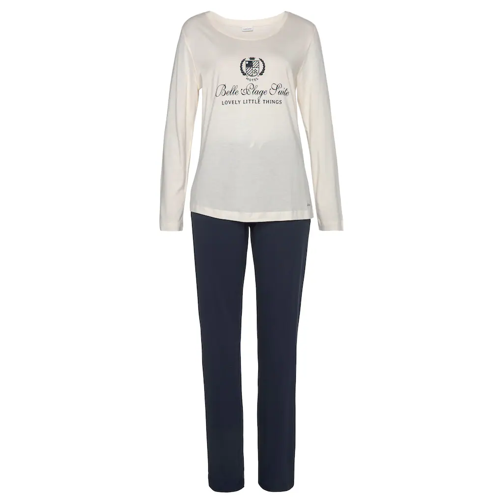 LASCANA Pyjama (2 Tlg.) Mit Flockdruck ▷ Für