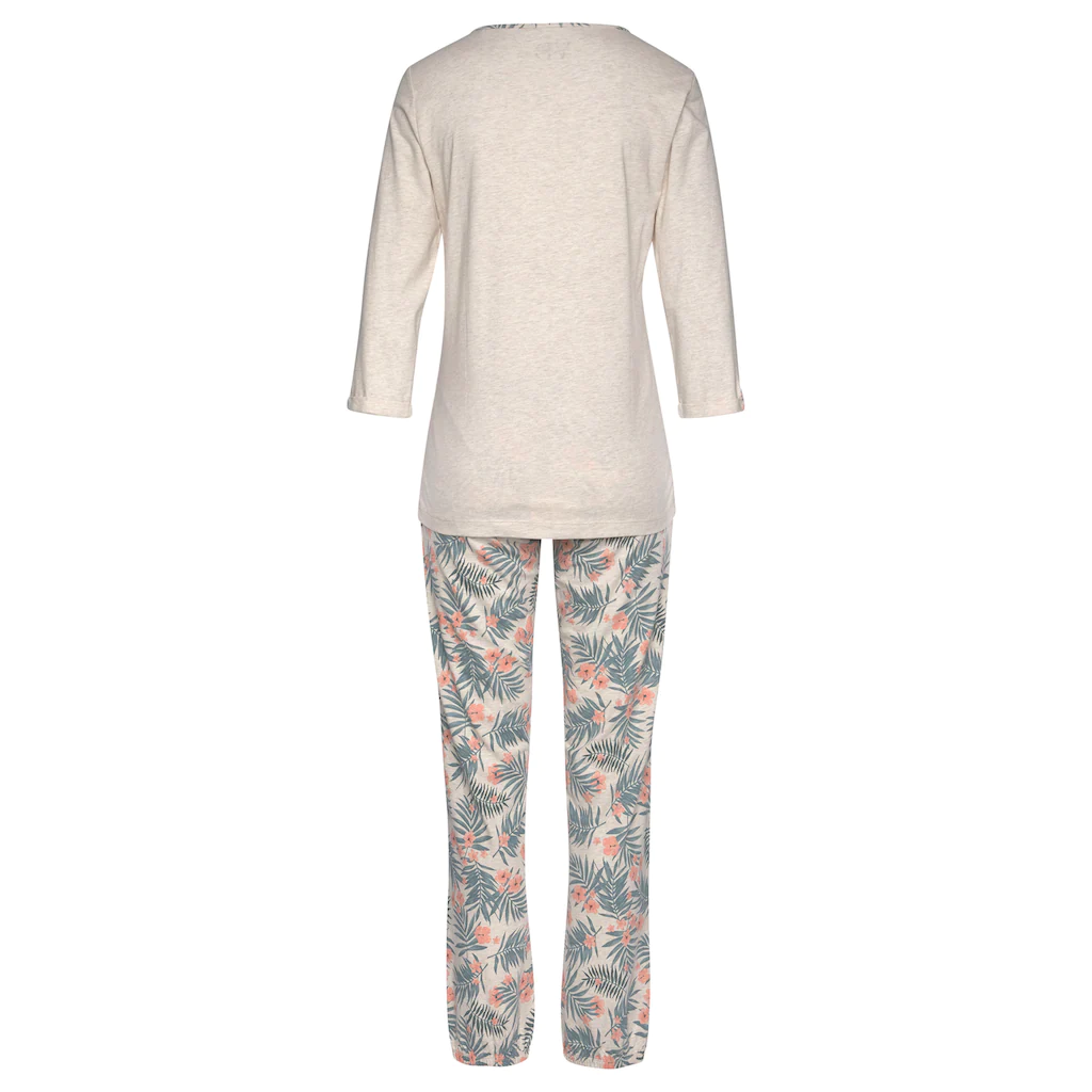 LASCANA Pyjama (2 Tlg.) Mit Gemusterter Hose ▷ Für