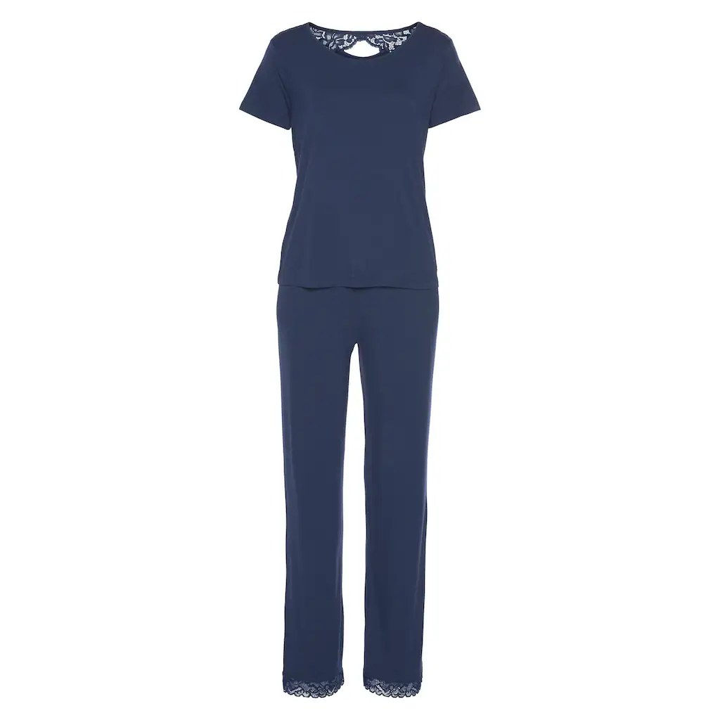 LASCANA Pyjama (2 Tlg.) Mit Schönen Spitzeneinsätzen Kaufen